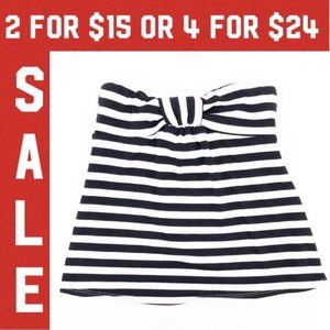 🔴 90s vintage striped strapless top